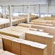 storage of cardboard boxes in a large warehouse of an industrial company